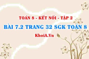 Bài 7.2 trang 32 Toán 8 Kết nối tri thức Tập 2